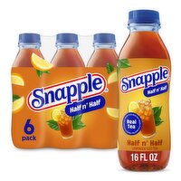 Snapple Half n' Half Lemonade Iced Tea, 16 fl oz, 6 count
