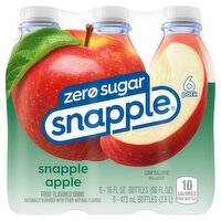 Snapple Zero Sugar Snapple Apple Fruit Flavored Drink, 16 fl oz, 6 count