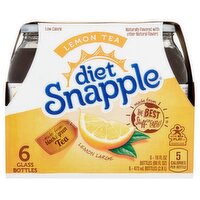 Diet Snapple Lemon Tea, 16 fl oz, 6 count, 96 Fluid ounce