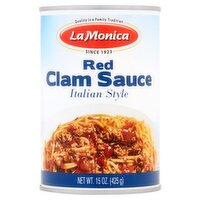 La Monica Italian Style Red Clam Sauce, 15 oz, 15 Ounce