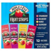 Apple & Eve Strawberry, Wildberry, Mango & Raspberry Fruit Strips, 0.5 oz, 12 count