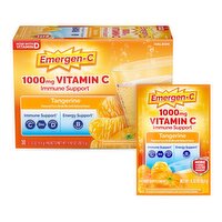 Emergen-C Tangerine Flavored Fizzy Drink Mix Dietary Supplement, 1,000 mg, 0.33 oz, 30 count, 9.9 Ounce