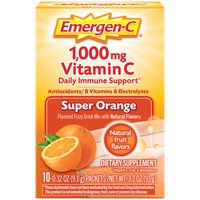 Emergen-C Vitamin C 1000mg Super Orange Drink Mix, 3.2 oz