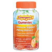 Emergen-C Orange, Tangerine & Raspberry Dietary Supplement, 750 mg, 45 count