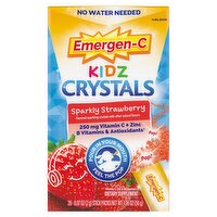 Emergen-C Kidz Crystals Sparkly Strawberry Dietary Supplement, 0.07 oz, 28 count