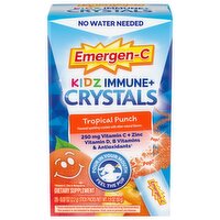 Emergen-C Kidz Immune+ Crystals Tropical Punch Dietary Supplement, 0.07 oz, 28 count