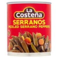 La Costeña Pickled Serrano Peppers, 26 oz