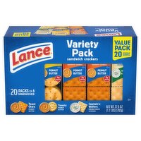 Lance Sandwich Crackers Variety Pack, 20 count, 27.9 oz