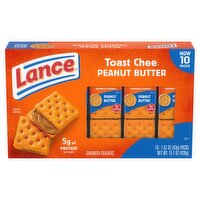 Lance Toast Chee Peanut Butter Sandwich Crackers, 1.52 oz, 10 count