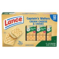 Lance Captain's Wafers Cream Cheese & Chives Sandwich Crackers, 1.37 oz, 10 count