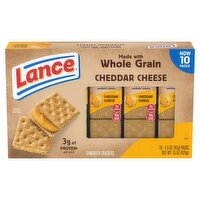 Lance Cheddar Cheese Sandwich Crackers, 1.5 oz, 10 count