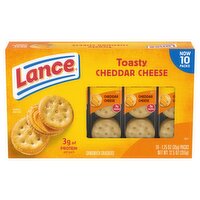 Lance Toasty Cheddar Cheese Sandwich Crackers, 1.25 oz, 10 count