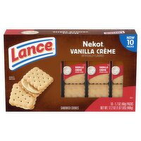 Lance Nekot Vanilla Crème Sandwich Cookies, 1.7 oz, 10 count, 17.2 Ounce