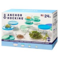 Anchor Hocking Snugfit + Glass Storage, 24 count