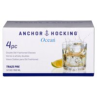 Anchor Hocking Ocean 12 oz Double Old-Fashioned Glasses, 4 count