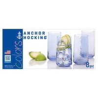 Anchor Hocking Brockhill Colors Glasses, 8 ct