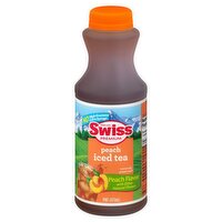 Swiss Premium Peach Flavor Iced Tea, 1 Pint, 1 Pint