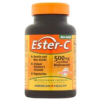 American Health Ester-C Non-Acidic with Citrus Bioflavonoids Dietary Supplement, 500mg, 120 count