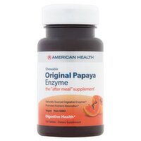 American Health Chewable Original Papaya Enzyme Dietary Supplement, 100 count