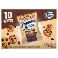 Famous Amos Original Recipe Chocolate Chip Bite-Size Cookies, 1 oz, 10 count