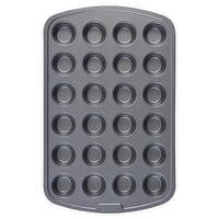 GoodCook Non-Stick Mini Muffin Pan, heavy duty steel, gray, 1 7/8" diameter cups, 24 wells