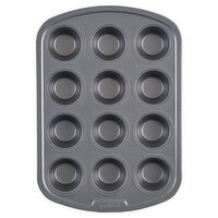 GoodCook Premium Nonstick Steel 12-Cup Mini Muffin Pan, Gray, 1 Each