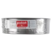 GoodCook 2pc.Non-Stick Springform Baking Pan with Spring Clip Release, steel, gray, 2 3/4" deep