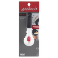 GoodCook Touch 6-Piece Measuring Spoon Set, White/Multicolor