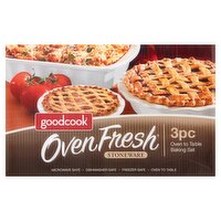 Good Cook Oven Fresh Stoneware Baking Set, 3 count