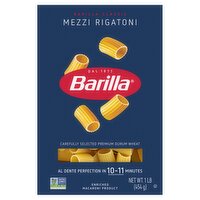 Barilla Classic Mezzi Rigatoni N°389 Pasta, 1 lb, 1 Pound