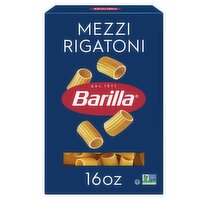 Barilla Mezzi Rigatoni Pasta Non-GMO, Kosher Certified, 16 oz