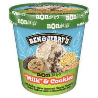 Ben & Jerry's Ben & Jerry's Non-Dairy Milk & Cookies Vanilla Frozen Dessert, 16 oz, 1 Pint 