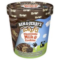 Ben & Jerry's Chocolate Milk & Cookies Topped Ice Cream, 15.2 fl oz, 15.2 Fluid ounce