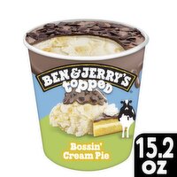 Ben & Jerry's Bossin' Cream Pie Topped Ice Cream, 15.2, 15.2 Fluid ounce