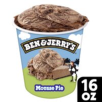 Ben & Jerry's Mousse Pie Chocolate Ice Cream Pint 16 Oz