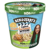 Ben & Jerry's Lights! Caramel! Action! Non Dairy Vanilla Frozen Dessert, one pint, 1 Pint