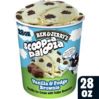 Ben & Jerry's Scoop-a Palooza Vanilla & Fudge Brownie Ice Cream, 28 fl oz