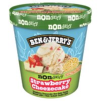 Ben & Jerry's Strawberry Cheezecake Non-Dairy Frozen Dessert, one pint, 16 Fluid ounce