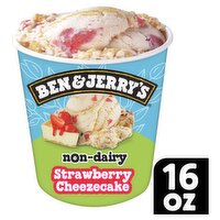 Ben & Jerry's Strawberry Cheezecake Non-Dairy Frozen Dessert, one pint, 16 Fluid ounce