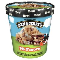 Ben & Jerry's PB S'more Toasted Marshmallow Ice Cream, one pint, 16 Fluid ounce