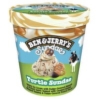 Ben & Jerry's Sundae Turtle Sundae Buttery Ice Cream, 14.4 fl oz