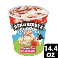 Ben & Jerry's Sundae Straw-Bae Shortcake Ice Cream, 14.4 fl oz, 14.4 Fluid ounce