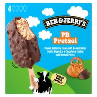 Ben & Jerry's PB Pretzel Ice Cream Bars, 2.5 fl oz, 4 count