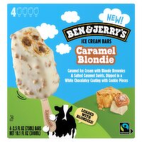 Ben & Jerry's Caramel Blondie Ice Cream Bars, 2.5 fl oz, 4 count, 10.1 Fluid ounce