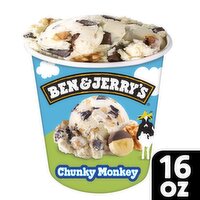 Ben & Jerry's Vermont's Finest Chunky Monkey Banana Ice Cream with Fudge Chunks & Walnuts, 1 pint