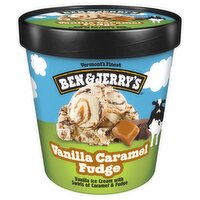 Ben & Jerry's Vermont's Finest Vanilla Caramel Fudge Ice Cream, one pint, 1 Pint