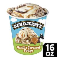 Ben & Jerry's Vermont's Finest Vanilla Caramel Fudge Ice Cream, one pint