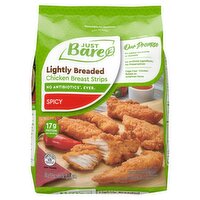 Just Bare Lightly Breaded Chicken Breast Spicy Strips, 24 oz