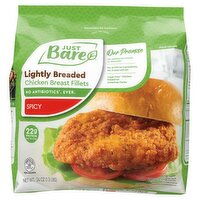 Just Bare Lightly Breaded Chicken Breast Spicy Fillets, 24 oz