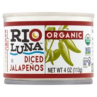 Rio Luna Organic Diced Jalapeños, 4 oz